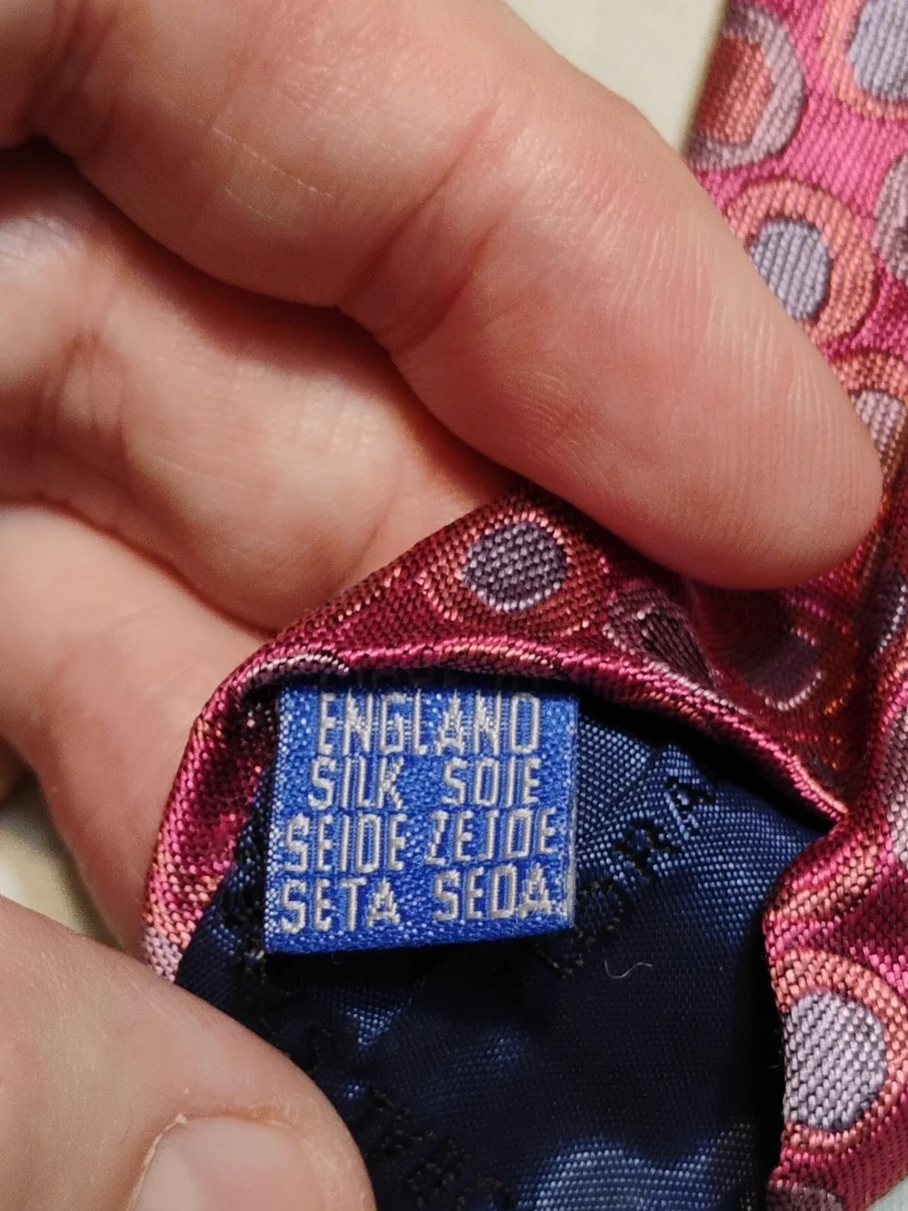Paul Smith Pink Polka Dot Silk Tie